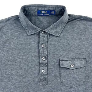 Polo Ralph Lauren Polo Shirt Men's XL Gray Short Sleeve Button Pocket